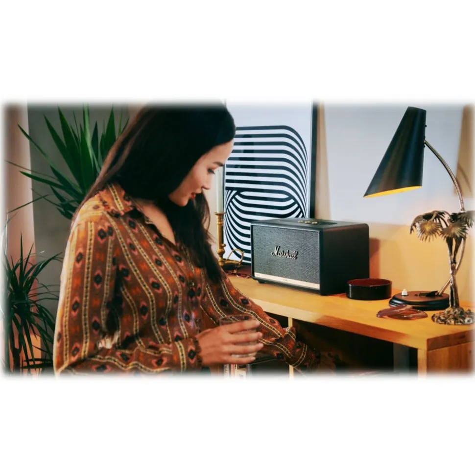 Marshall - Stanmore II - Voice Google - Black - Bluetooth Speaker - Iconic Classic Premium High Quality Speaker - Avvenice