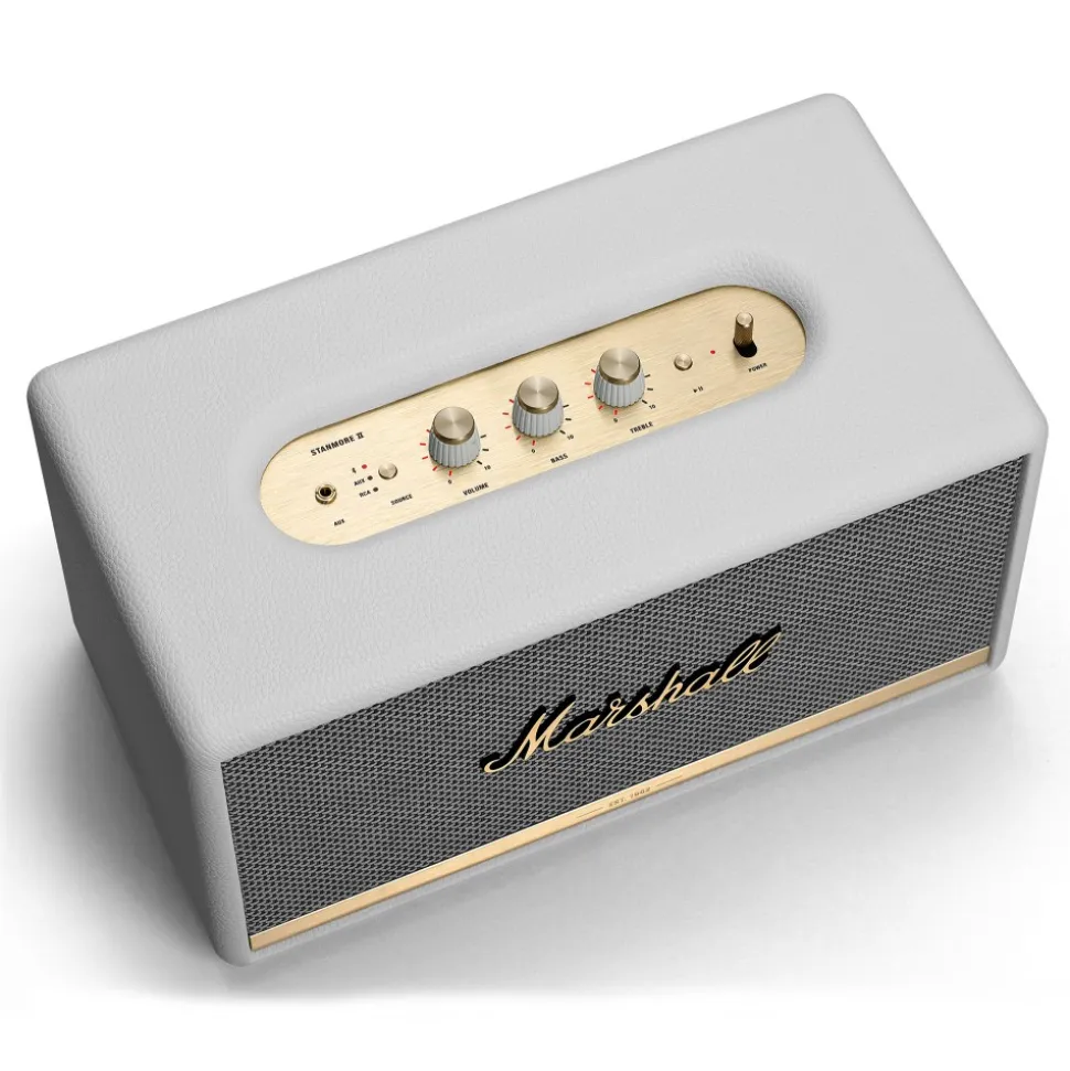 Marshall - Stanmore II - White - Bluetooth Speaker - Iconic Classic Premium High Quality Speaker - Avvenice