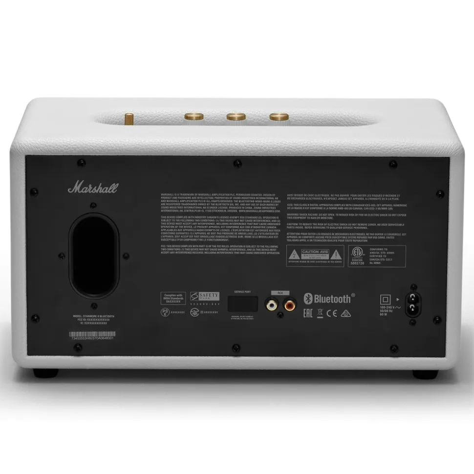 Marshall - Stanmore II - White - Bluetooth Speaker - Iconic Classic Premium High Quality Speaker - Avvenice