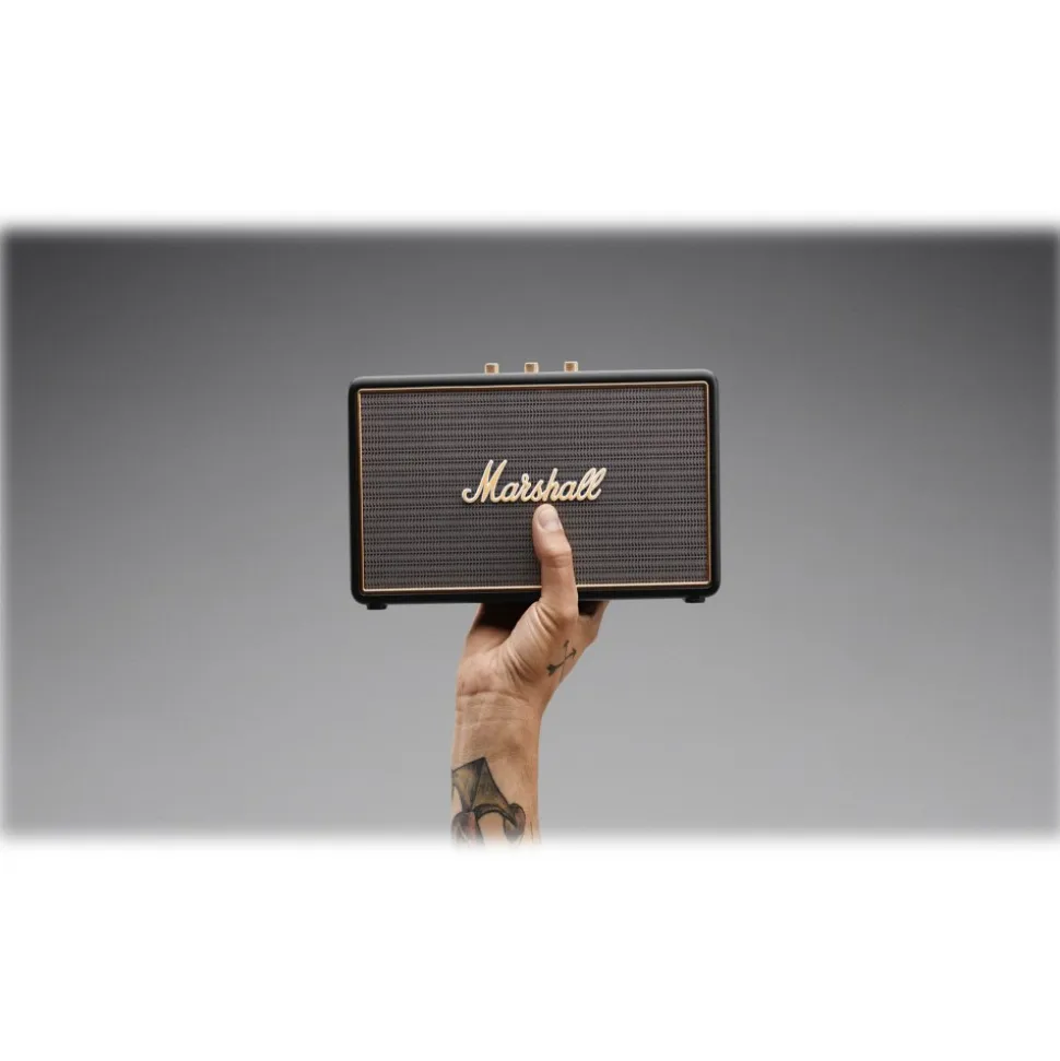 Marshall - Stockwell - Black - Bluetooth Speaker - Iconic Classic Premium High Quality Speaker - Avvenice