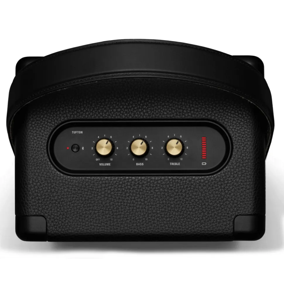 Marshall - Tufton - Black and Brass - Portable Bluetooth Speaker - Iconic Classic Premium High Quality Speaker - Avvenice