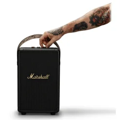 Marshall - Tufton - Black and Brass - Portable Bluetooth Speaker - Iconic Classic Premium High Quality Speaker - Avvenice
