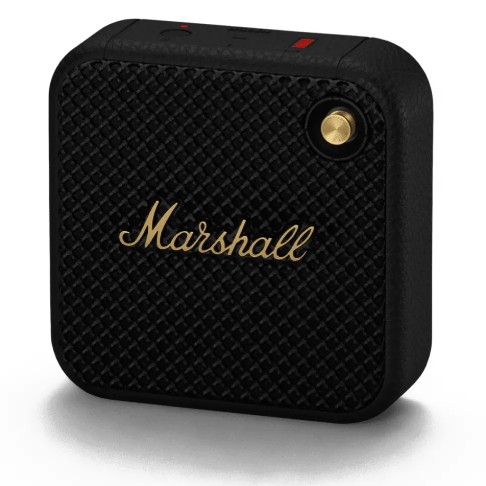 Marshall - Willen - Black and Brass - Portable Bluetooth Speaker - Iconic Classic Premium High Quality Speaker - Avvenice
