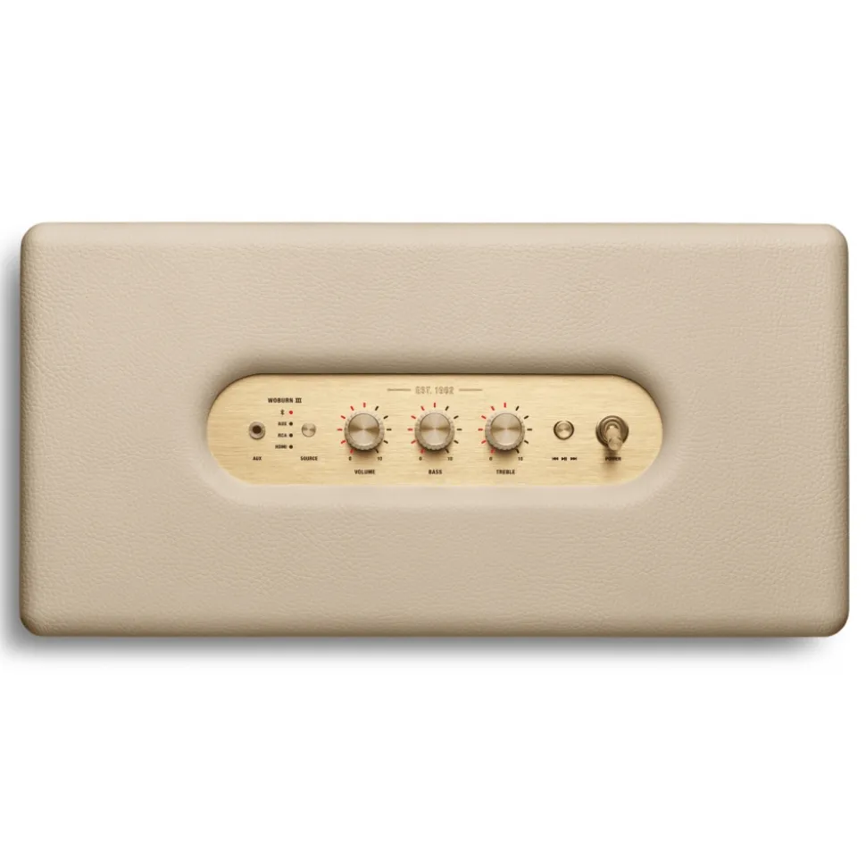 Marshall - Woburn III - Cream - Bluetooth Speaker - Iconic Classic Premium High Quality Speaker - Avvenice