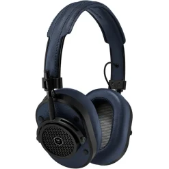 Master & Dynamic - MH40 - Black Metal / Navy Leather - Premium High Quality and Performance Over-Ear Headphones - Avvenice