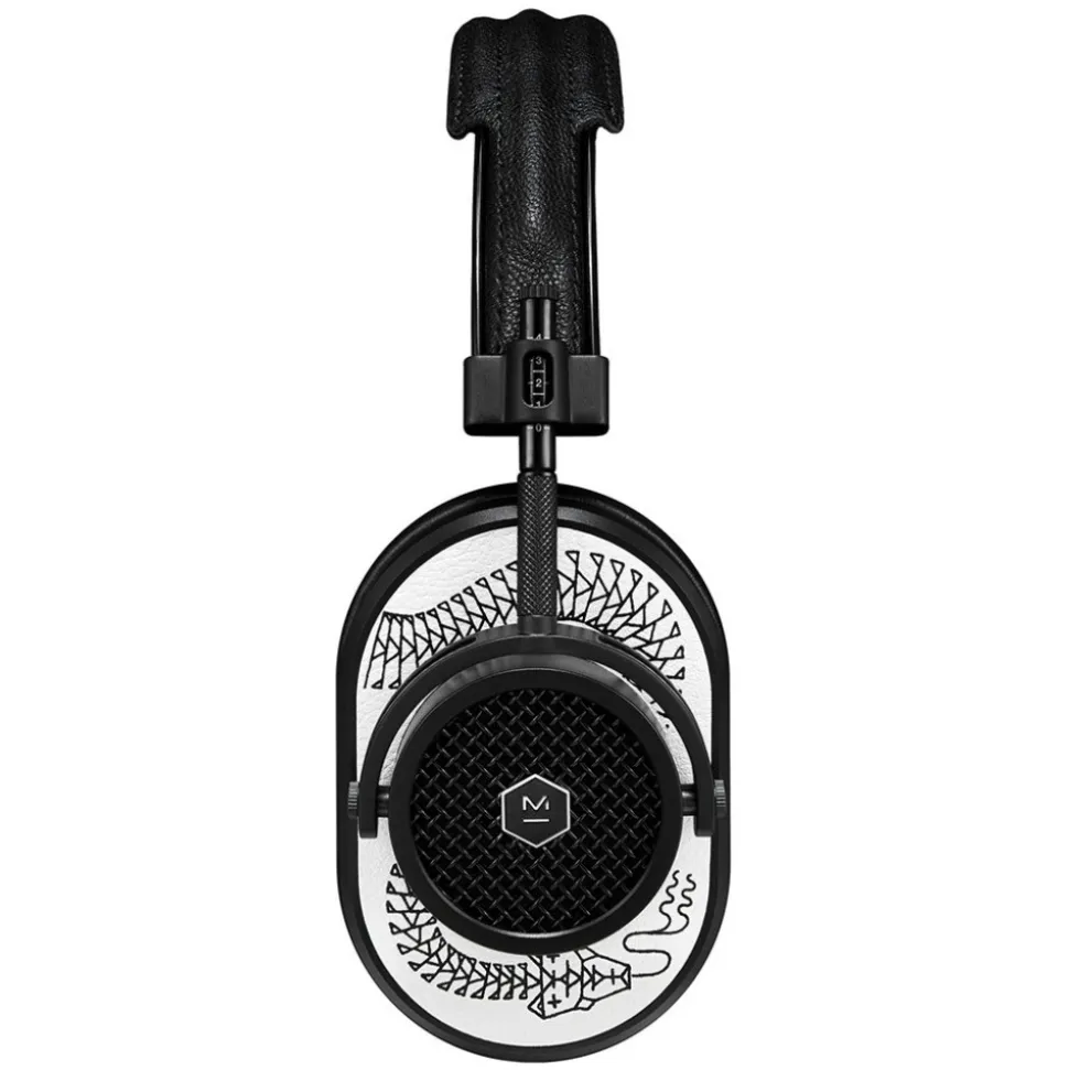 Master & Dynamic - MH40 - Limited Edition - Scott Campbell Studio - Black Metal / White Leather - Premium Over-Ear Headphones - Avvenice