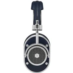 Master & Dynamic - MH40 - Silver Metal / Navy Leather - Premium High Quality and Performance Over-Ear Headphones - Avvenice