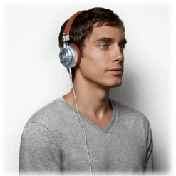 Master & Dynamic - MH30 - Silver Metal / Brown Leather - Premium High Quality and Performance On-Ear Headphones - Avvenice