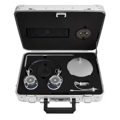 Master & Dynamic - MH40 - Zero Halliburton Kit - Silver Metal / Navy Leather - Premium High Quality Over-Ear Headphones - Avvenice