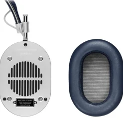 Master & Dynamic - MH40 - Zero Halliburton Kit - Silver Metal / Navy Leather - Premium High Quality Over-Ear Headphones - Avvenice
