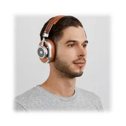 Master & Dynamic - MH40 Wireless - Silver Metal / Brown Canvas - Premium High Quality and Performance Over-Ear Headphones - Avvenice
