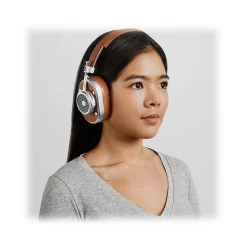 Master & Dynamic - MH40 Wireless - Silver Metal / Brown Canvas - Premium High Quality and Performance Over-Ear Headphones - Avvenice
