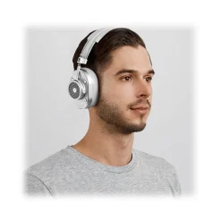 Master & Dynamic - MH40 Wireless - Silver Metal / Silver Canvas - Premium High Quality and Performance Over-Ear Headphones - Avvenice
