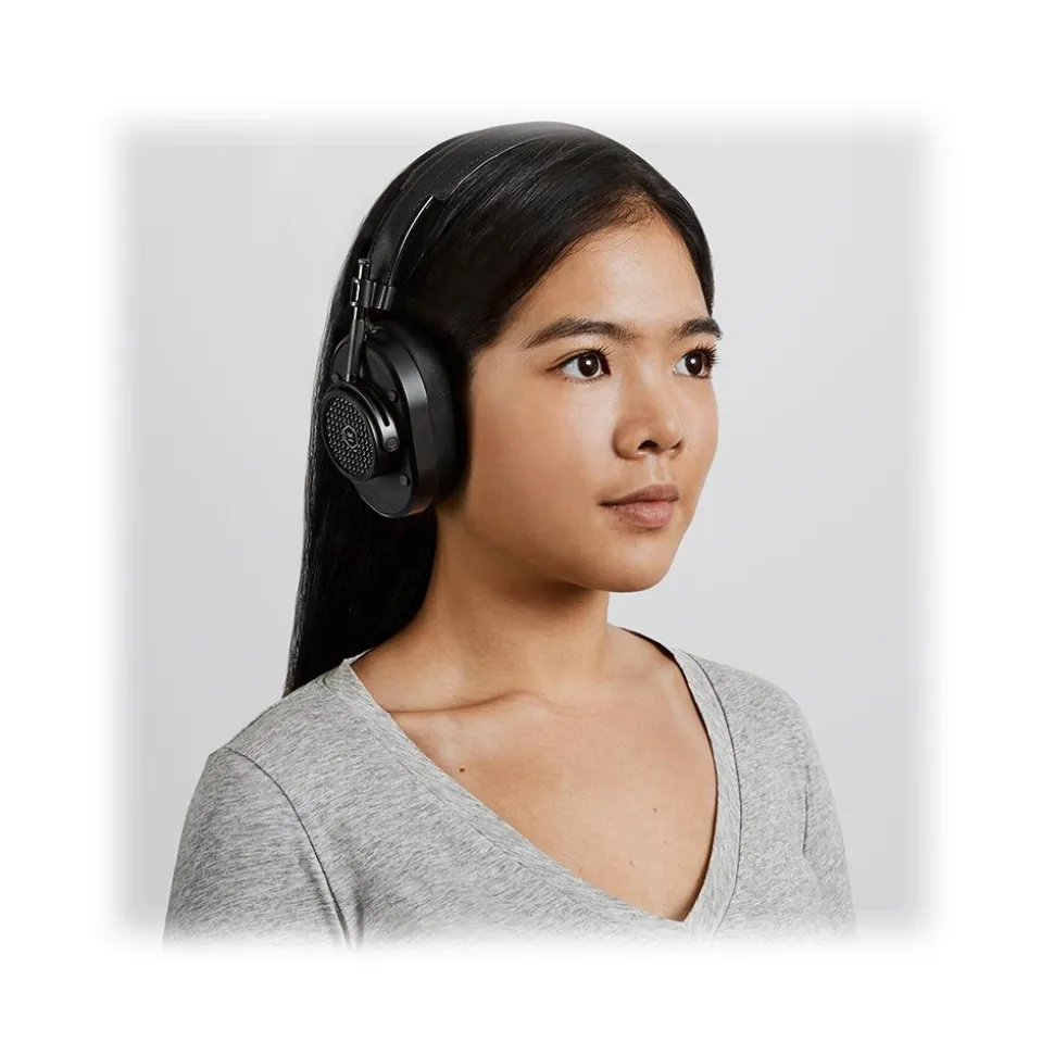 Master & Dynamic - MH40 Wireless - Black Metal / Black Coated Canvas - Premium High Quality and Performance Over-Ear Headphones - Avvenice