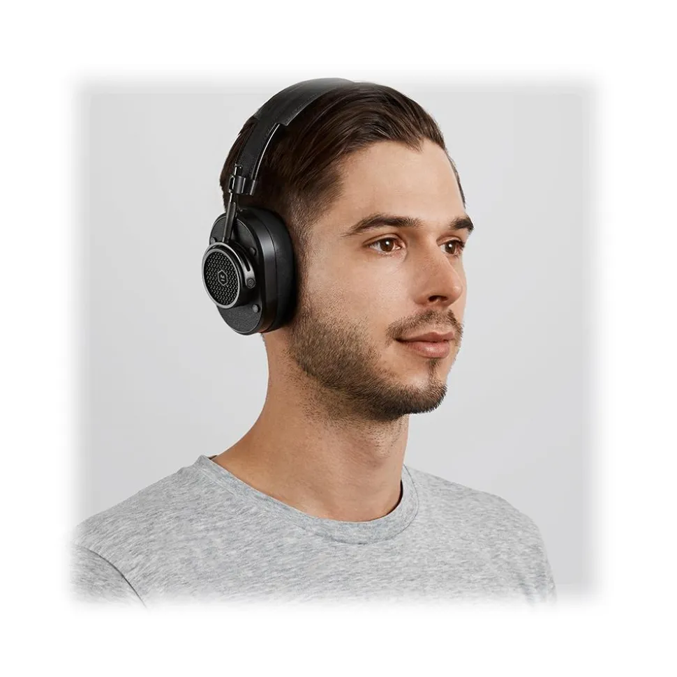 Master & Dynamic - MH40 Wireless - Black Metal / Black Coated Canvas - Premium High Quality and Performance Over-Ear Headphones - Avvenice