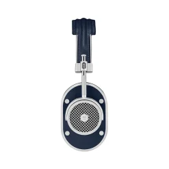 Master & Dynamic - MH40 Wireless - Silver Metal / Navy Coated Canvas - Premium High Quality and Performance Over-Ear Headphones - Avvenice