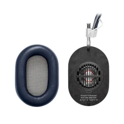 Master & Dynamic - MH40 Wireless - Silver Metal / Navy Coated Canvas - Premium High Quality and Performance Over-Ear Headphones - Avvenice