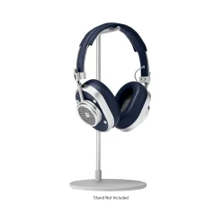 Master & Dynamic - MH40 Wireless - Silver Metal / Navy Coated Canvas - Premium High Quality and Performance Over-Ear Headphones - Avvenice