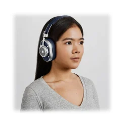Master & Dynamic - MH40 Wireless - Silver Metal / Navy Coated Canvas - Premium High Quality and Performance Over-Ear Headphones - Avvenice