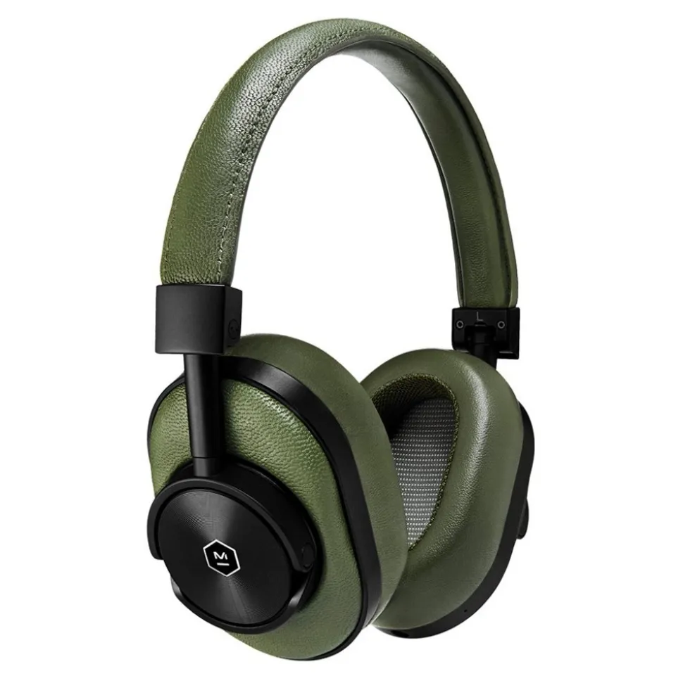 Master & Dynamic - MW60 - Black Metal / Olive Leather - Premium High Quality and Performance Wireless Over-Ear Headphones - Avvenice