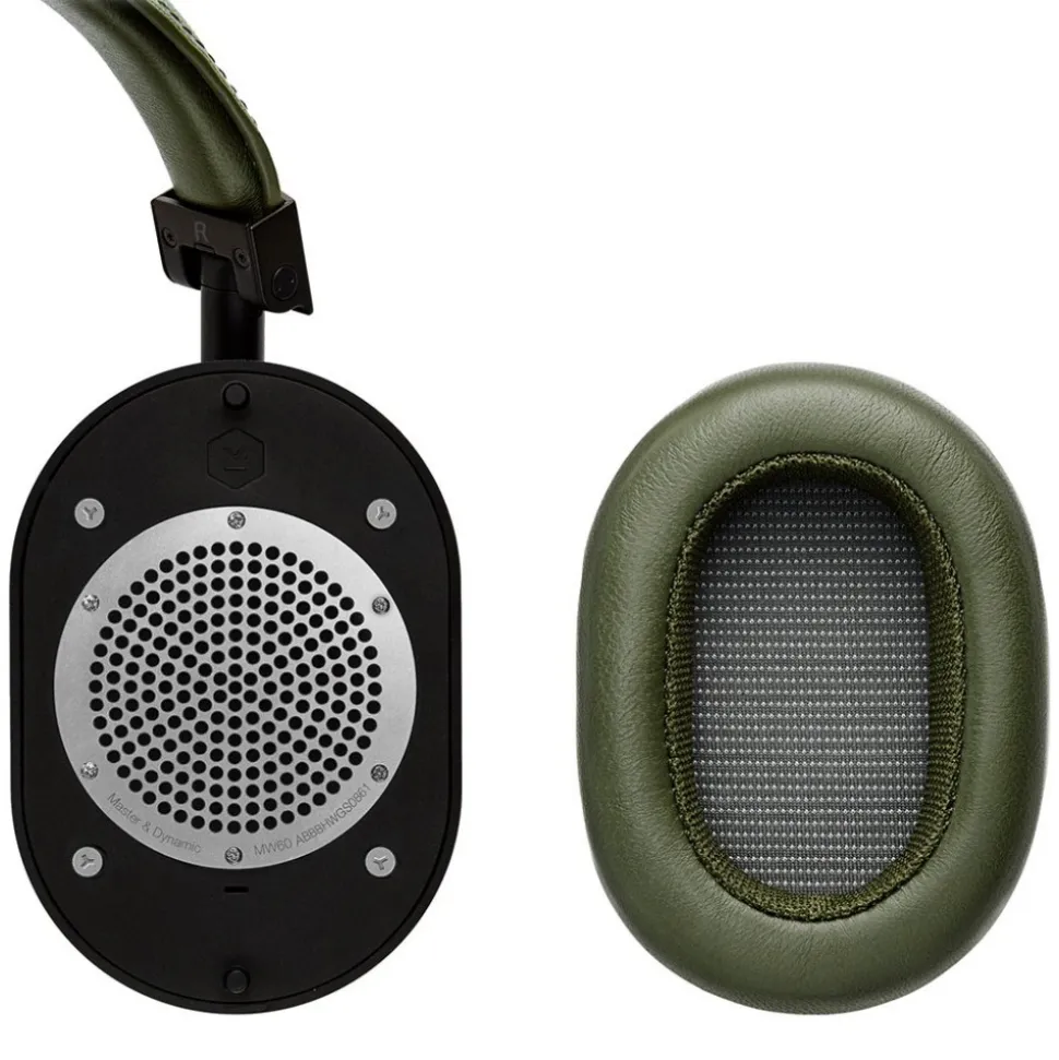 Master & Dynamic - MW60 - Black Metal / Olive Leather - Premium High Quality and Performance Wireless Over-Ear Headphones - Avvenice