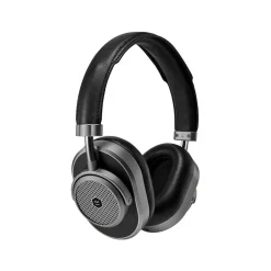 Master & Dynamic - MW65 - Gunmetal / Black Leather - Active Noise-Cancelling Wireless Headphones - Premium Quality - Avvenice
