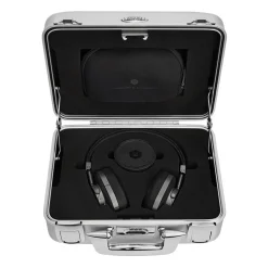 Master & Dynamic - MW60 - Halliburton Case - Gunmetal / Black Leather - Premium High Quality Wireless Over-Ear Headphones - Avvenice