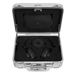 Master & Dynamic - MW60 - Halliburton Case - Black Metal / Black Leather - Premium High Quality Wireless Over-Ear Headphones - Avvenice