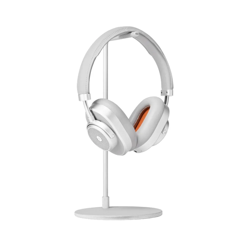 Master & Dynamic - MW65 - Silver Metal / Grey Leather - Active Noise-Cancelling Wireless Headphones - Premium Quality - Avvenice