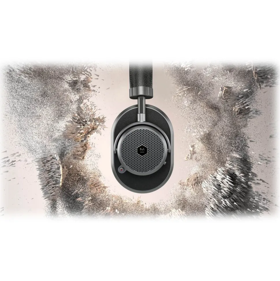 Master & Dynamic - MW65 - Silver Metal / Grey Leather - Active Noise-Cancelling Wireless Headphones - Premium Quality - Avvenice
