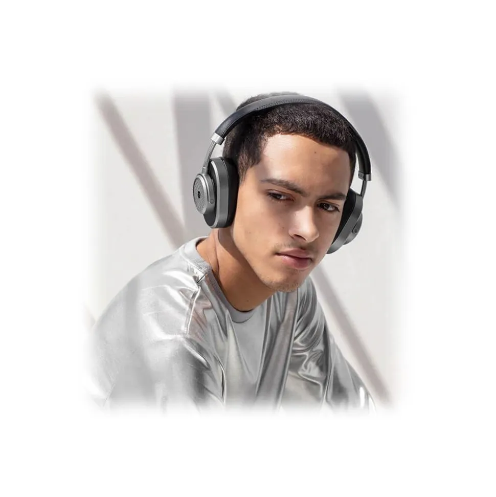 Master & Dynamic - MW65 - Silver Metal / Grey Leather - Active Noise-Cancelling Wireless Headphones - Premium Quality - Avvenice