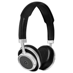 Master & Dynamic - MW50+ - Silver Metal / Black Leather - Premium High Quality Wireless 2-in-1 On + Over-Ear Headphones - Avvenice