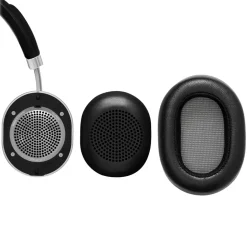 Master & Dynamic - MW50+ - Silver Metal / Black Leather - Premium High Quality Wireless 2-in-1 On + Over-Ear Headphones - Avvenice