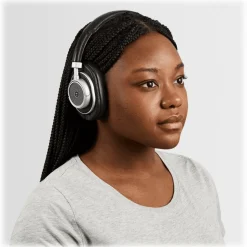 Master & Dynamic - MW50+ - Silver Metal / Black Leather - Premium High Quality Wireless 2-in-1 On + Over-Ear Headphones - Avvenice