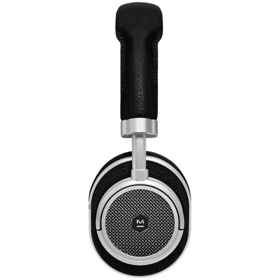 Master & Dynamic - MW50 - Silver Metal / Black Leather - Premium High Quality and Performance Wireless On-Ear Headphones - Avvenice