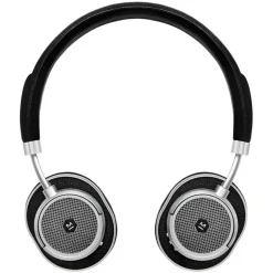 Master & Dynamic - MW50 - Silver Metal / Black Leather - Premium High Quality and Performance Wireless On-Ear Headphones - Avvenice