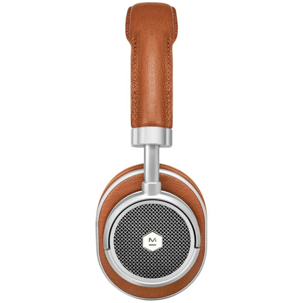 Master & Dynamic - MW50 - Silver Metal / Brown Leather - Premium High Quality and Performance Wireless On-Ear Headphones - Avvenice