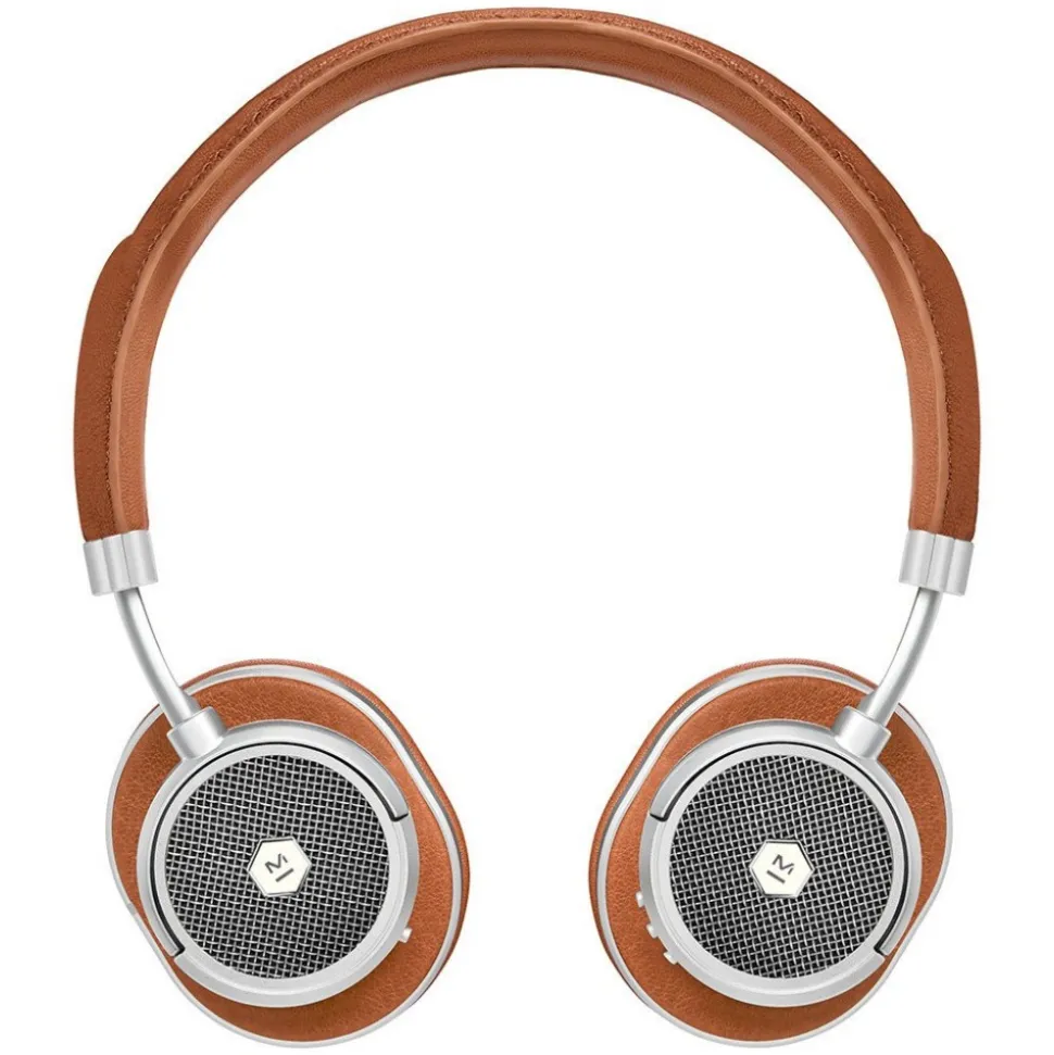 Master & Dynamic - MW50 - Silver Metal / Brown Leather - Premium High Quality and Performance Wireless On-Ear Headphones - Avvenice