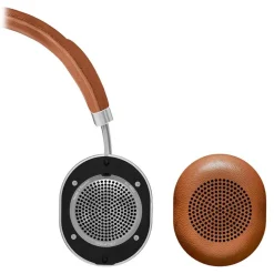 Master & Dynamic - MW50 - Silver Metal / Brown Leather - Premium High Quality and Performance Wireless On-Ear Headphones - Avvenice