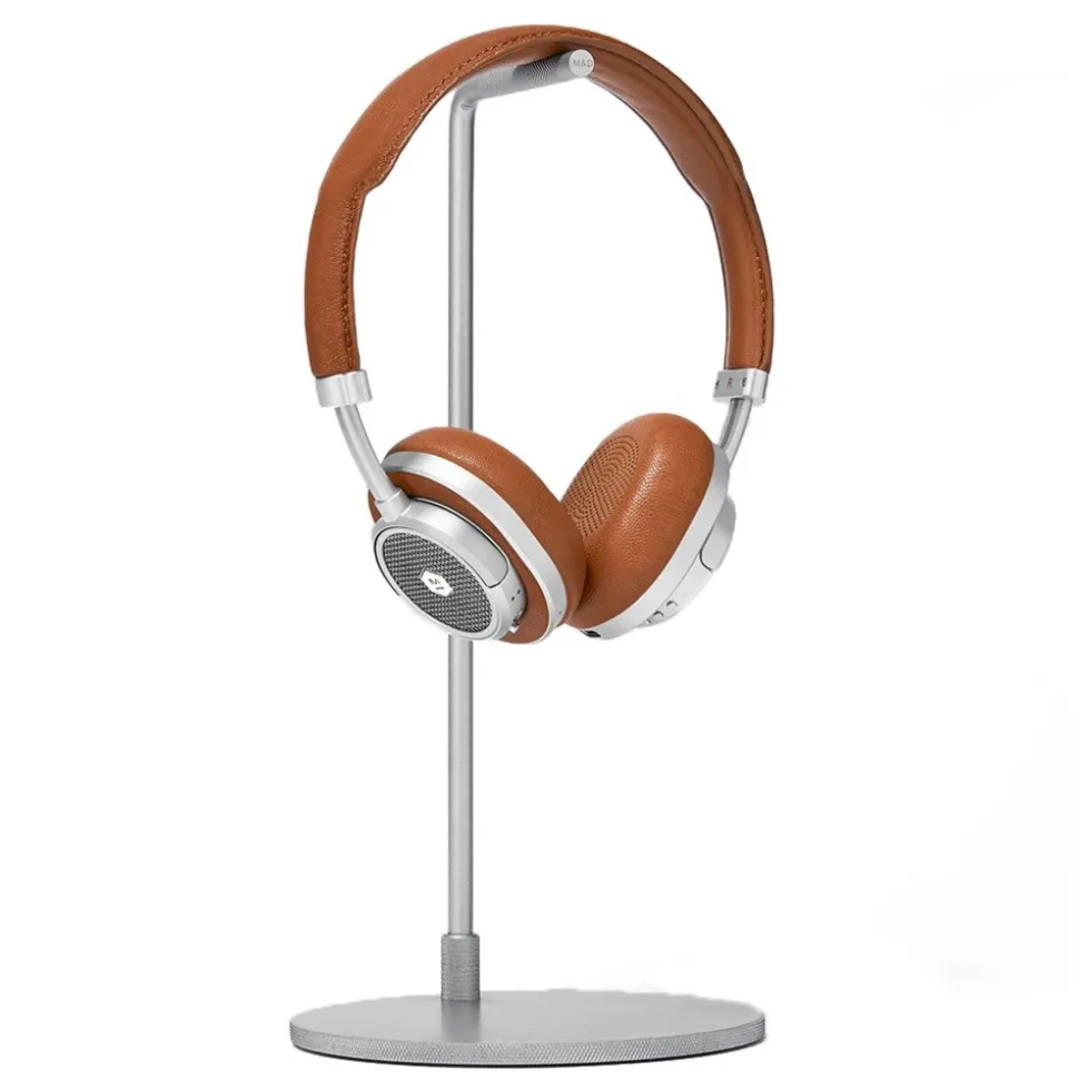 Master & Dynamic - MW50 - Silver Metal / Brown Leather - Premium High Quality and Performance Wireless On-Ear Headphones - Avvenice