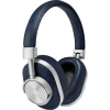 Master & Dynamic - MW60 - Silver Metal / Navy Leather - Premium High Quality and Performance Wireless Over-Ear Headphones - Avvenice