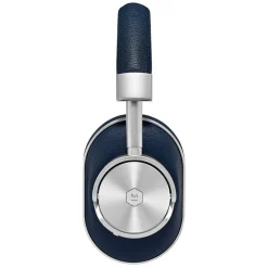 Master & Dynamic - MW60 - Silver Metal / Navy Leather - Premium High Quality and Performance Wireless Over-Ear Headphones - Avvenice