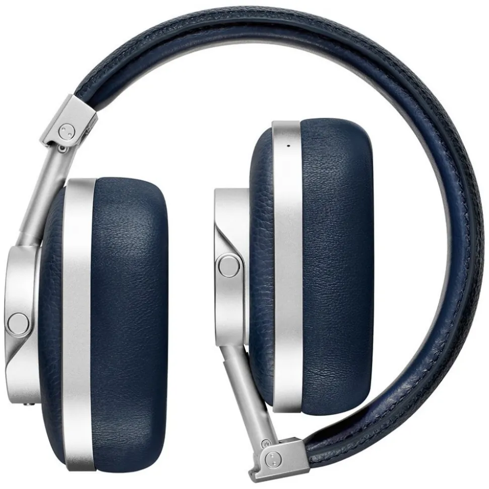 Master & Dynamic - MW60 - Silver Metal / Navy Leather - Premium High Quality and Performance Wireless Over-Ear Headphones - Avvenice