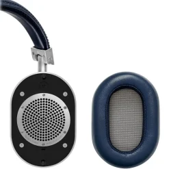 Master & Dynamic - MW60 - Silver Metal / Navy Leather - Premium High Quality and Performance Wireless Over-Ear Headphones - Avvenice
