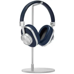 Master & Dynamic - MW60 - Silver Metal / Navy Leather - Premium High Quality and Performance Wireless Over-Ear Headphones - Avvenice