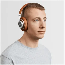 Master & Dynamic - MW50+ - Silver Metal / Brown Leather - Premium High Quality Wireless 2-in-1 On + Over-Ear Headphones - Avvenice