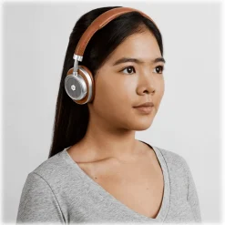 Master & Dynamic - MW50+ - Silver Metal / Brown Leather - Premium High Quality Wireless 2-in-1 On + Over-Ear Headphones - Avvenice