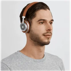 Master & Dynamic - MW50+ - Silver Metal / Brown Leather - Premium High Quality Wireless 2-in-1 On + Over-Ear Headphones - Avvenice