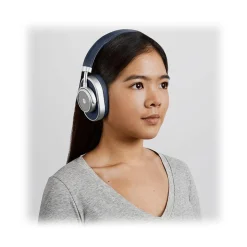 Master & Dynamic - MW65 - Silver Metal / Navy Leather - Active Noise-Cancelling Wireless Headphones - Premium Quality - Avvenice