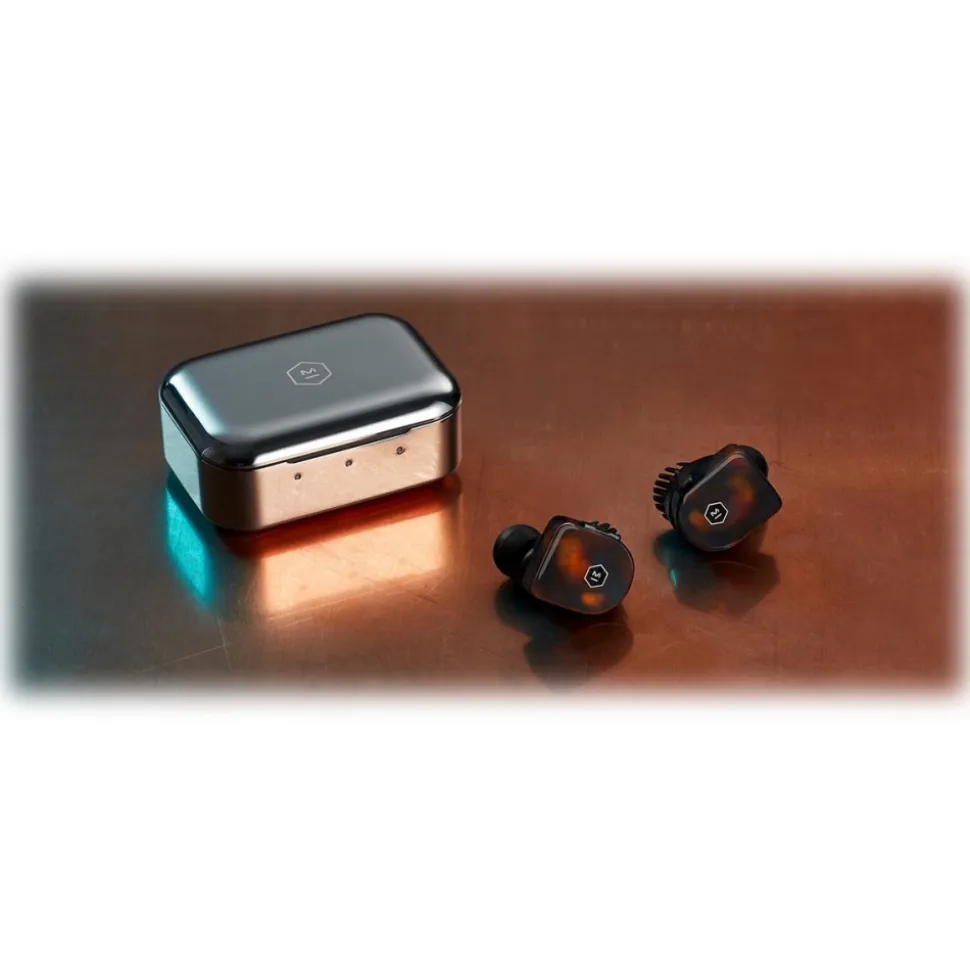 Master & Dynamic - MW07 - Tortoiseshell Acetate - High Quality True Wireless Earphones - Avvenice